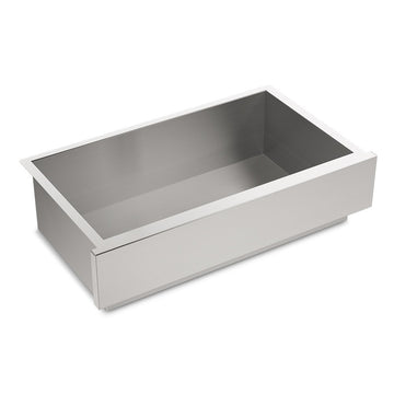 34" undermount single-bowl farmhouse kitchen sink, Stainless steel