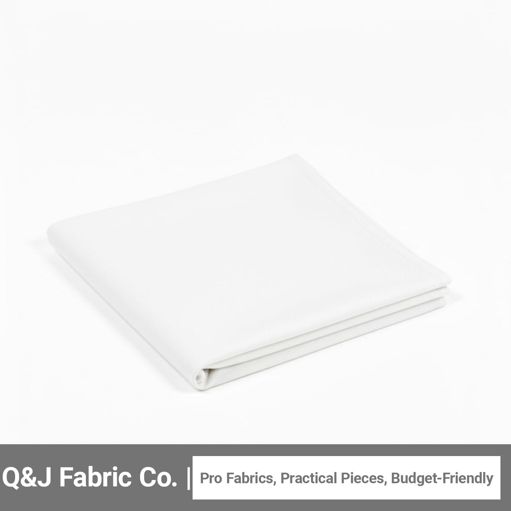 1 Yard White Nylon Spandex Fabric, 59 Inch Wide