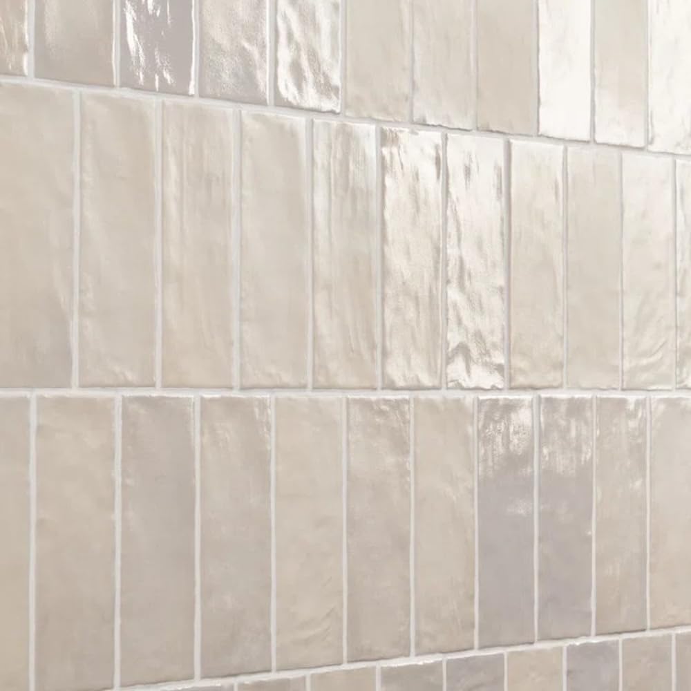 Mallorca Zellige | 2.5"x8" Zellige Ceramic Tile (5.38 Sq. Ft. / Carton) (Cream, Carton)