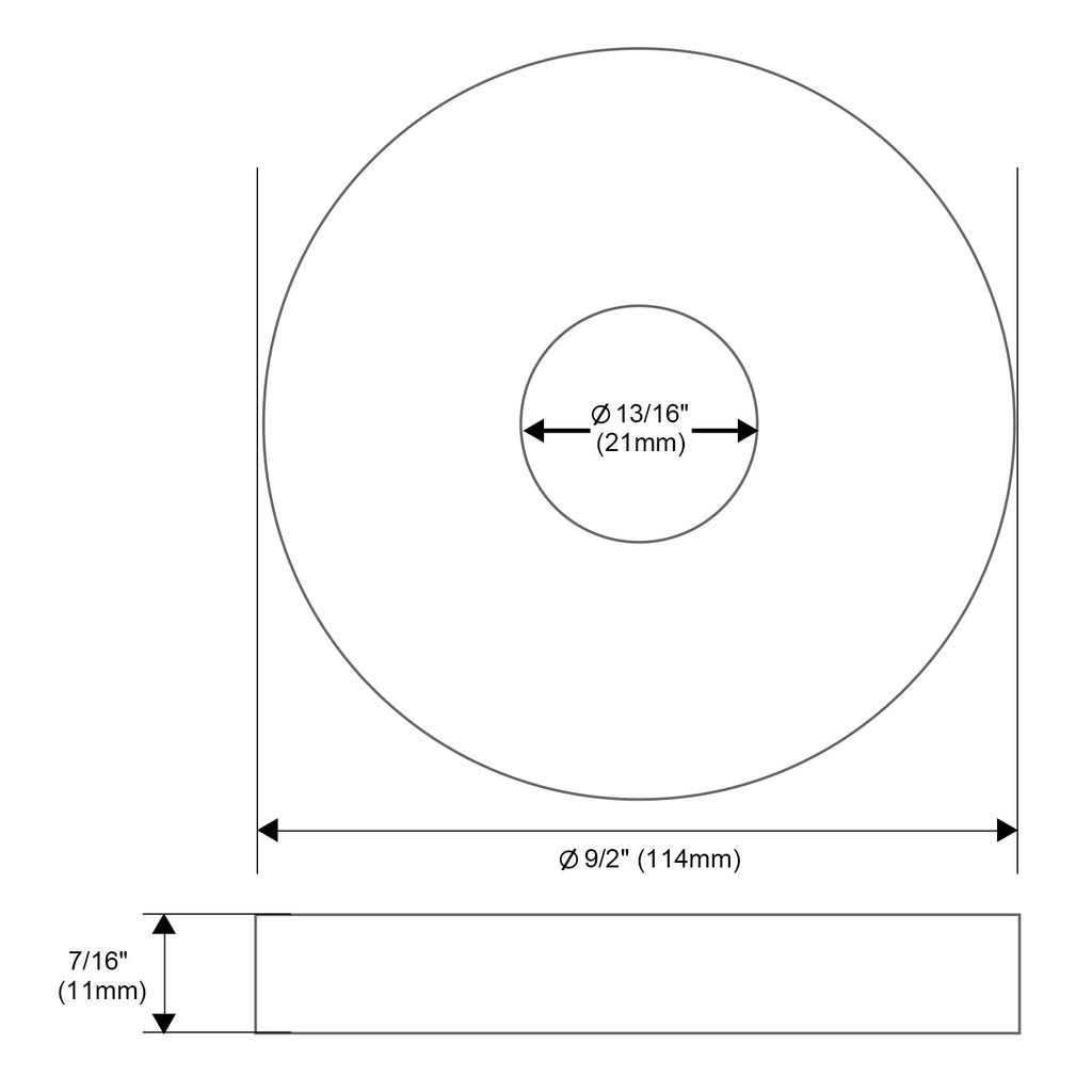 4.5" Extra Large Shower Arm Flange in Outer Diameter Replacement Shower Head Arm Escutcheon Plate Suitable for Most