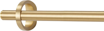 Modern Curtain Rods, 1Inch Diameter Decorative Single Window Rod Telescoping 84-134 Inch Adjustable Drapery Rods Warm