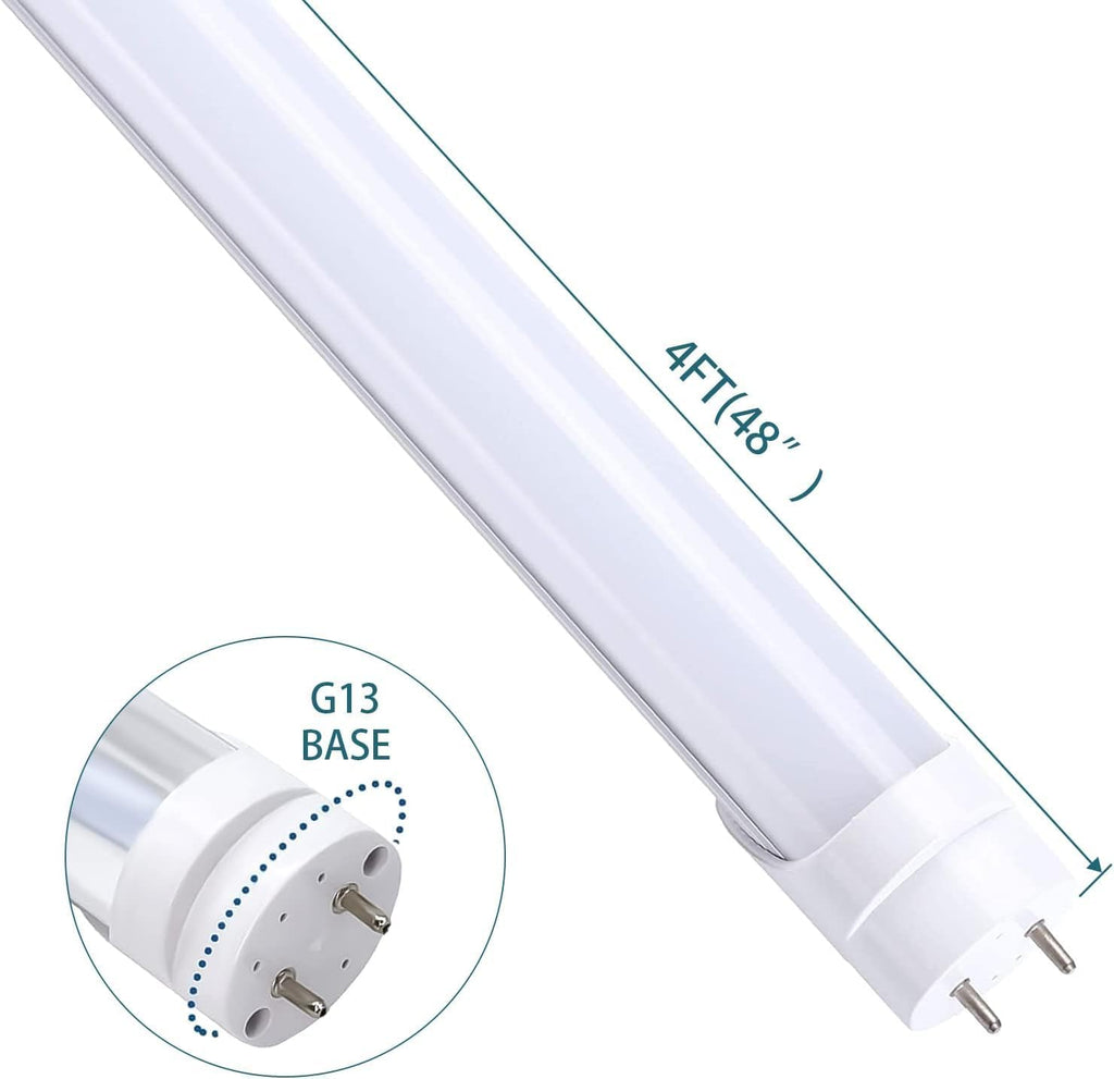4FT LED T8 Ballast Bypass Type B Light Tube, 18W, Single-Ended & Dual-Ended Connection, 2340LM, G13 Base,T8 T10 T12