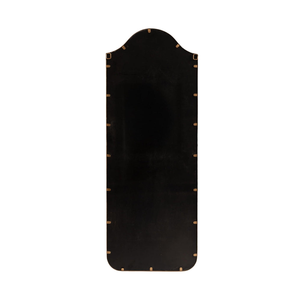 Fellows Vintage Scallop Arched Panel Full-Body Mirror, 18 x 48, Antique Gold, Traditional Decorative Arch Full-Length
