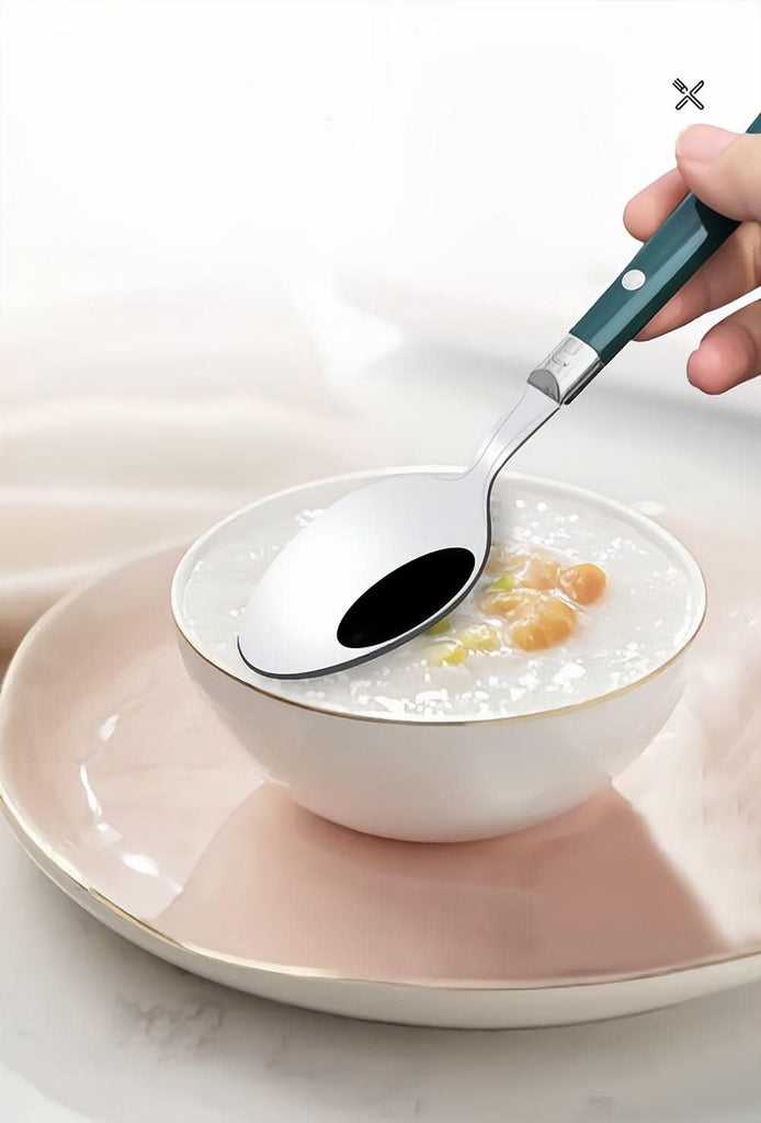 Two Nail Clamp Handles Kitchen Stainless Steel Silverware Tableware Flatware Cutlery Set Steak Knife Fork Spoon
