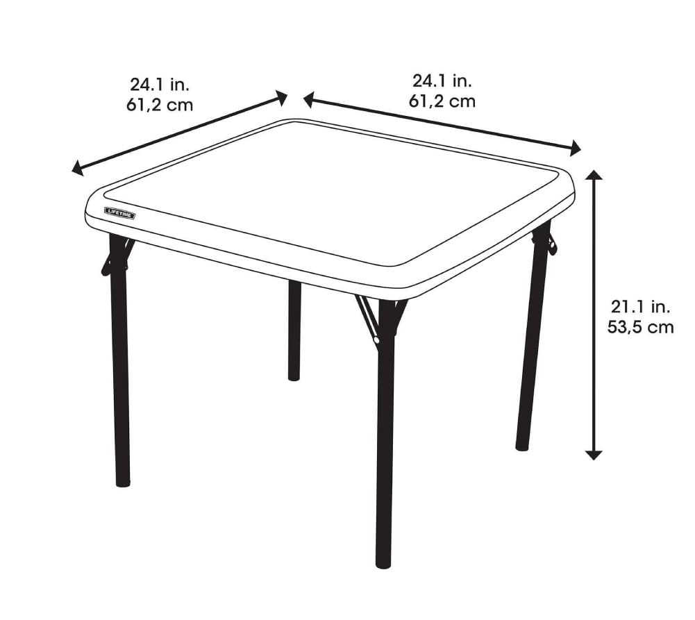 Kids Folding Table, Almond, 24"