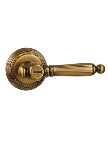 1 Pack Antique Brass Door Lever Privacy Antique Door Handle Door Lever Bedroom and Bathroom Zinc Alloy