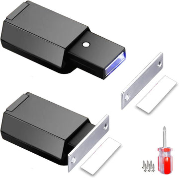 Push to Open Door Latch Cabinet Hardware 2 Pack Magnetic Push Latch & Lock Heavy Duty Touch Latch and Catch for Hidden