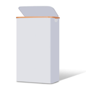 Slim Laundry Basket with Lid, Narrow Dirty Clothes Hampers for Laundry with Handle, Skinny Laundry Bin for Laundry