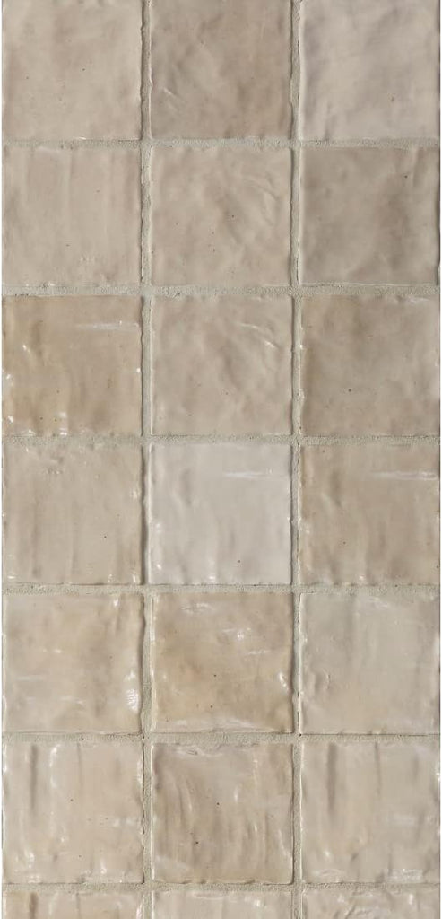 TSD-4X4-HMD Handmade Moroccan Look 4x4 Ceramic Wall Tile Glossy Backsplash, Bathroom Shower, Accent Wall, Fireplace