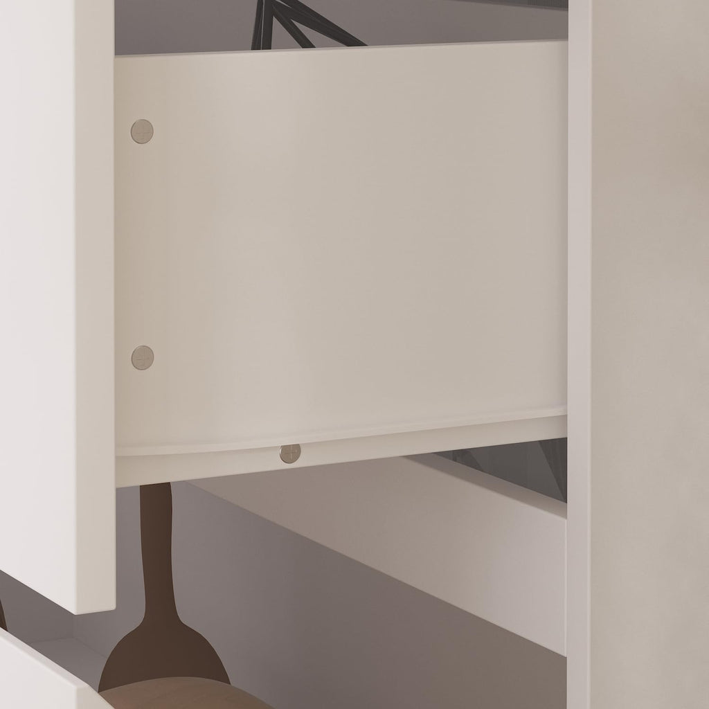 3 Drawer, Modern Chest of Drawers, Wooden Closet Storage Tower, White