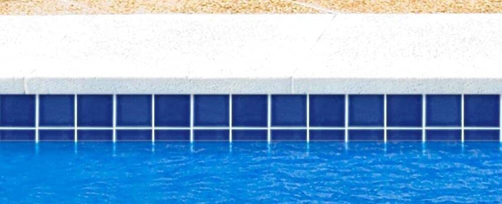Premium Quality 3x3 Cobalt Blue Square Pattern Porcelain Mosaic Floor Wall Tile on Mesh Mounted Backsplash, Pool