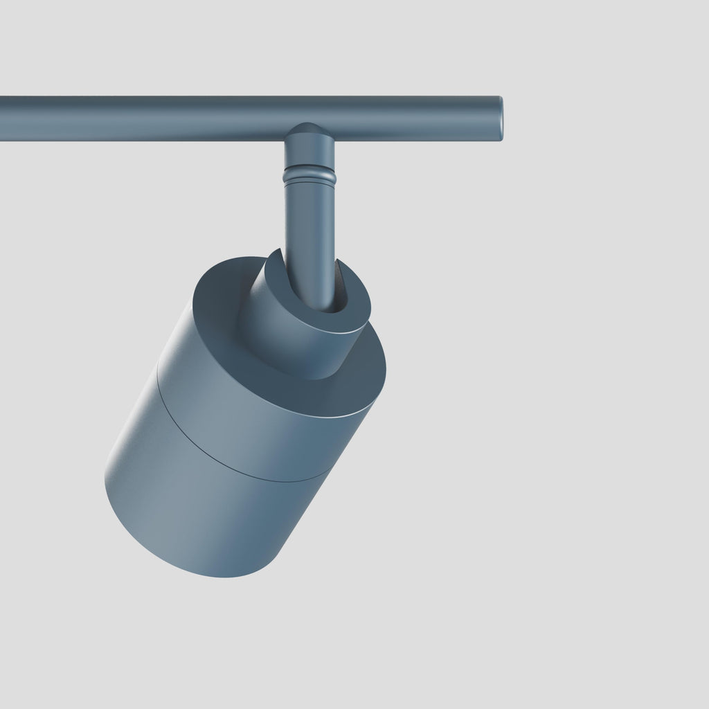 Shura Deep Navy 5-Light Track Light with Rotatable Heads, Integrated LED Bulbs, 4 ft. Track Lighting Kit, 3000k, 2450