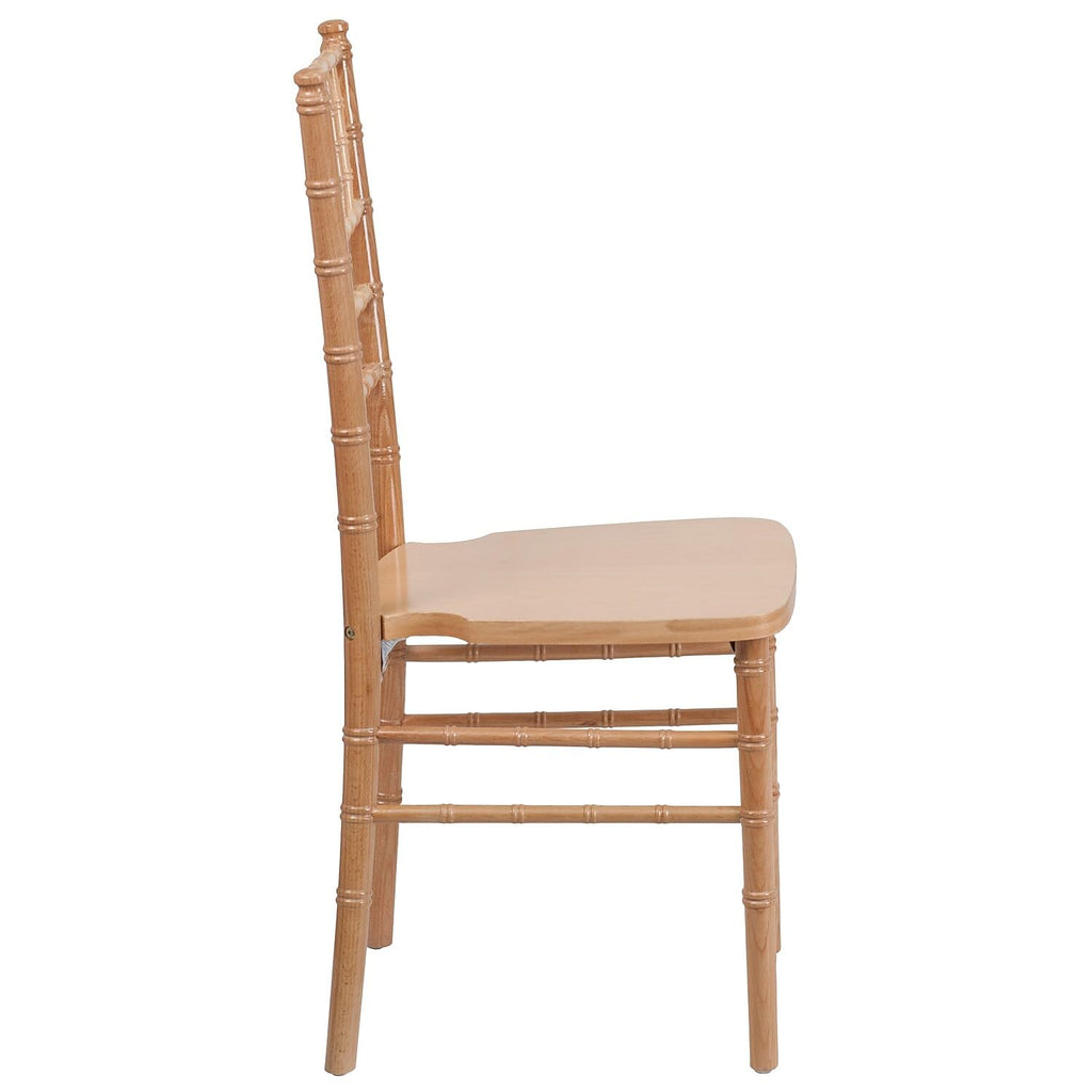 2 Pack HERCULES Series Natural Wood Chiavari Chair