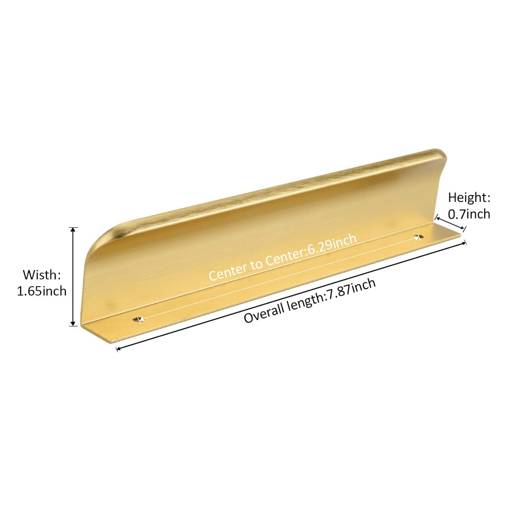 Edge Finger Tab Pulls for cabinets Kitchen Invisible Hardware Concealed Drawer Pull Aluminum Hidden Door Handles Pack