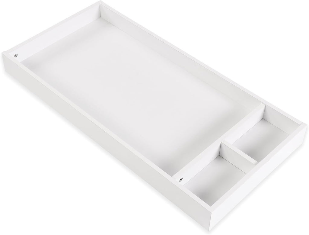 Baby Changing Tray, 39" Lala 3-Drawer Dresser Topper, White | Tray Pairs with baby Lala 3-Drawer Dresser, Fits