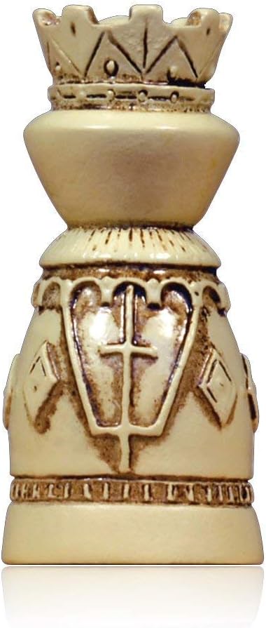 Medieval Themed Chess Set - Wooden Chess Board with Intricate Polystone Chess Pieces, Chess Sets for Adults, 15 in.