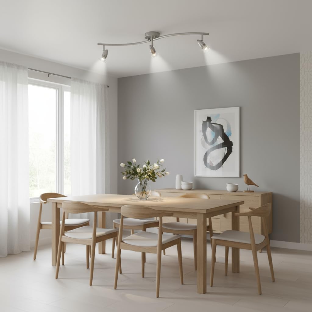 Lumens Flush Mount Track Lighting Fixtures Ceiling, 3-Light, 28 Inch