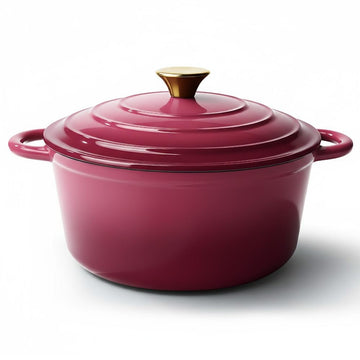 Vintage Style 4.5 Quart Dutch Oven Pot with Lid, Non Stick Enameled Cast Iron Dutch Oven for Bread Baking