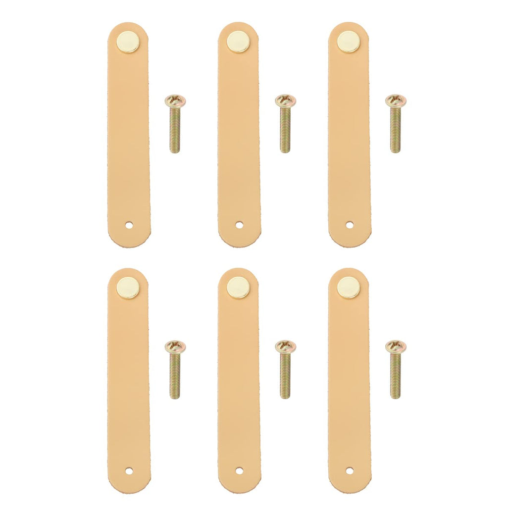 Leather Drawer Pulls for Dresser, 6 Pack Leather Dresser Knobs, Soft Drawer Pulls Cabinet Handles Knobs Perfect