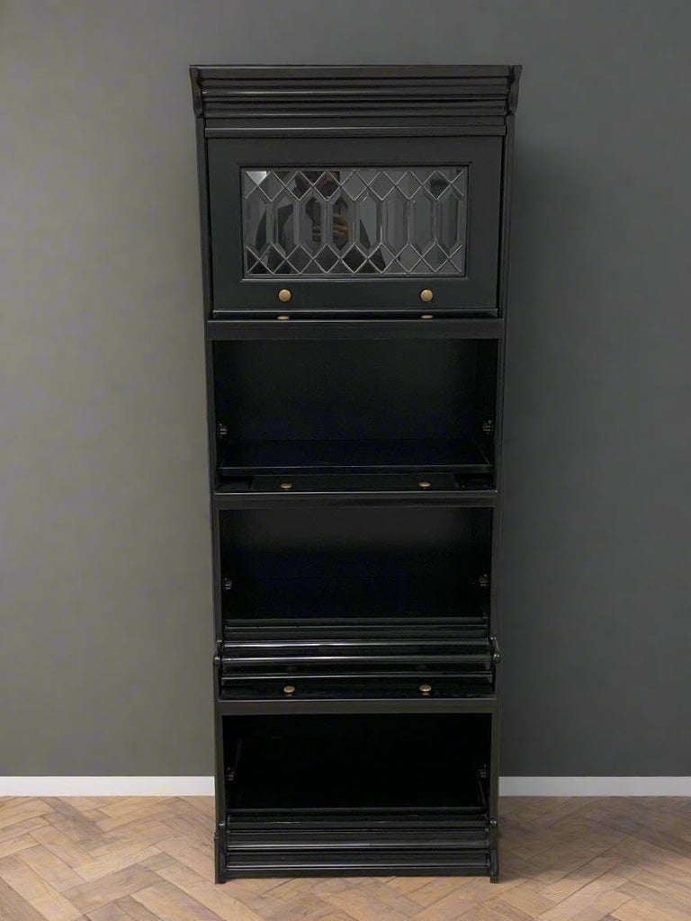 Legacy 4 Stack Barrister Bookcase in Black