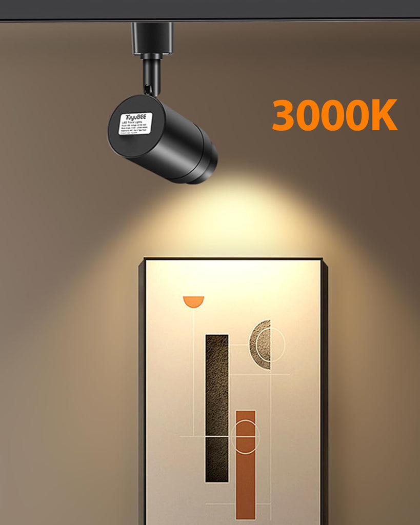 4 Pack Zoomable J Type Track Lighting Heads Dimmable, 12W Black