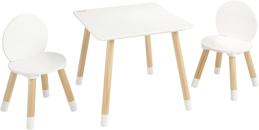 Kids Table and Chairs, Toddler Table and Chair Set, Children Wooden Multi-Activity Table for Play, Art, Craft