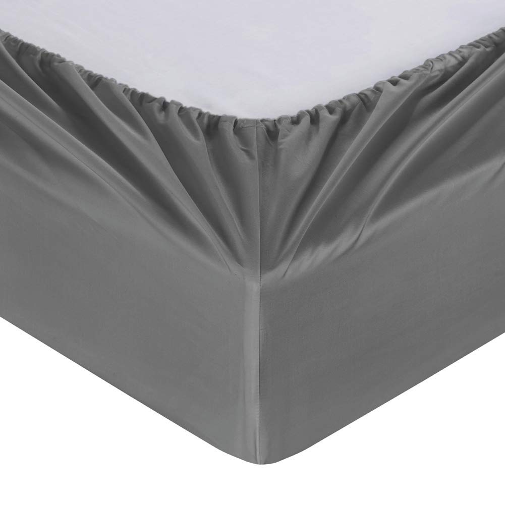 100% Supima Cotton Sheets 600 Thread Count, Bed Sheet Set Sheets 4 Pieces, Soft & Silk Sateen Weave, Fits