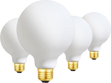 LED Light Bulb G30/G95 Dimmable Flick-Free Matt White 6W Soft White 3000k CRI95 600LM, 60W Equivalent Vintage LED