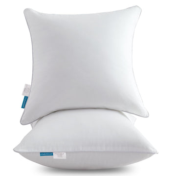 26 x 26 Pillow Inserts - Set of 2 - 100% Cotton Cover - 26 Inch Square - Decorative Pillow Inserts - White