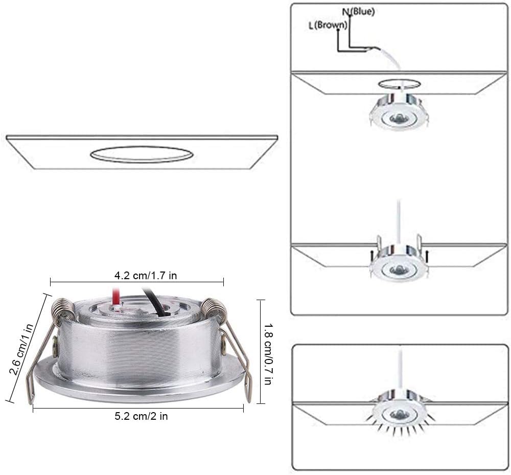 10pcs 2 inch Gimbal LED Recessed Light Small Recessed Lights