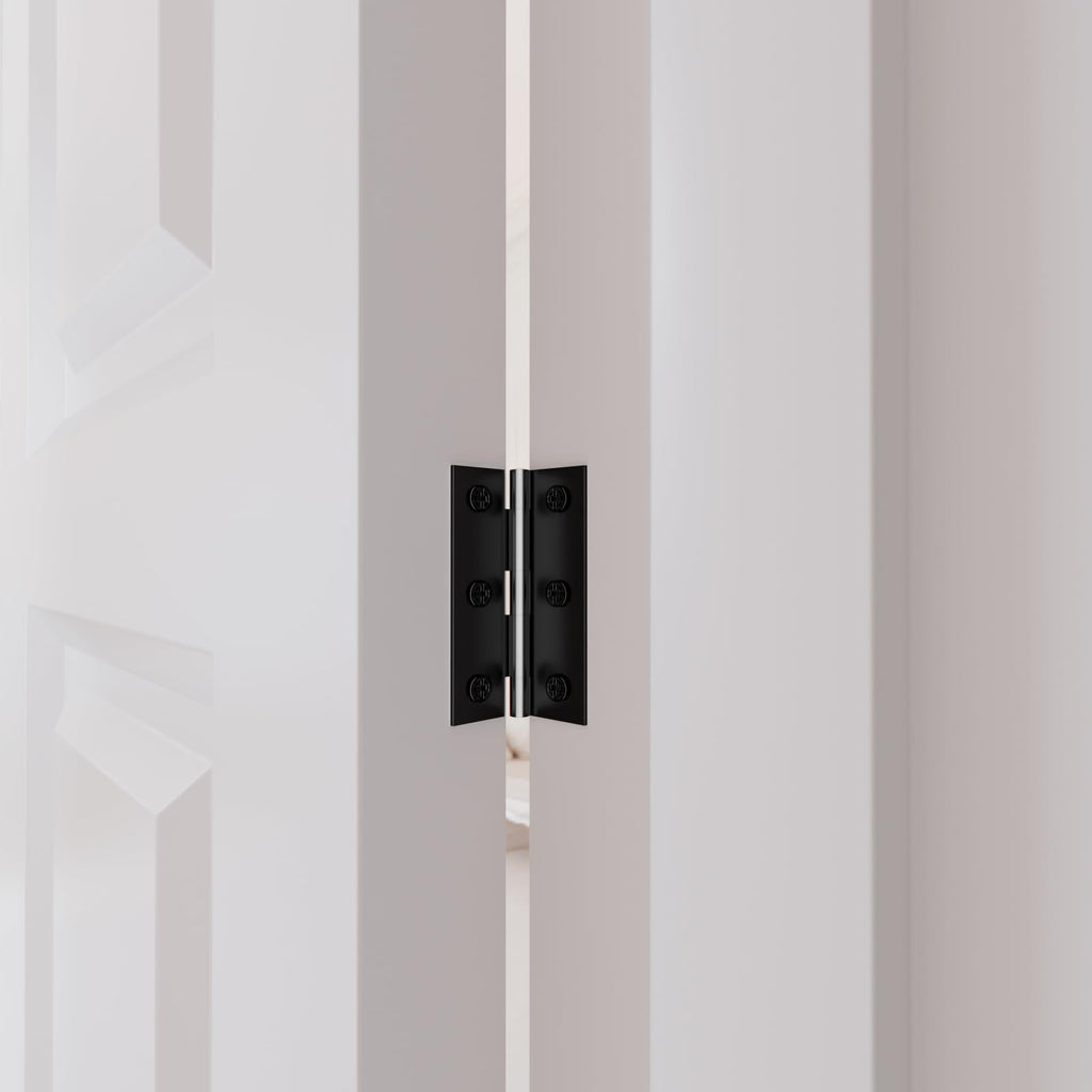 24 Pack 1.5" Black Door Hinge with Screws for Door, Cabinet, DIY Project