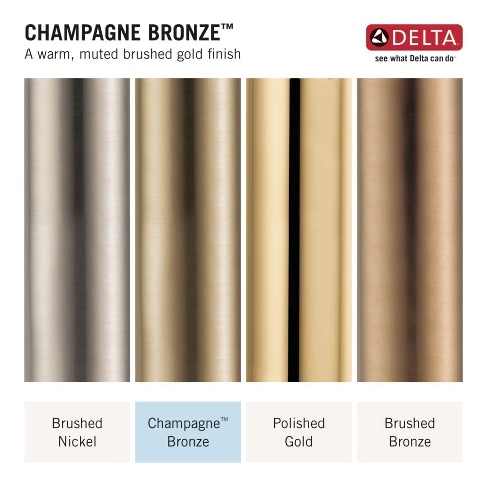 5-Setting Champagne Bronze Shower Head with High Pressure Spray, 6 Inch Round Shower Head, Showerheads, 1.75 GPM Flow