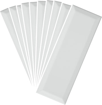 Alpine White Edge Matte Ceramic Subway Tile 4x12 in Backsplash Bathroom Wall Shower Fireplace Accent (Box of 36 )