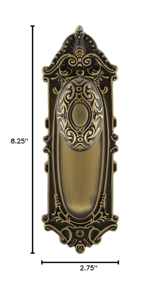 Victorian Oval Door Knob With Plate