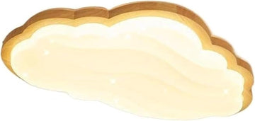 Modern Nordic Cloud Ceiling Light Wooden Frame Flush Mount LED Fixture Dimmable Color Changing Ra97 High CRI