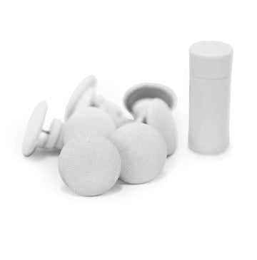 White Cloth Magnetic Duvet Clips with Magnetic Key for Easy Removal. Pack of 16 Comforter Fasteners that are Safe