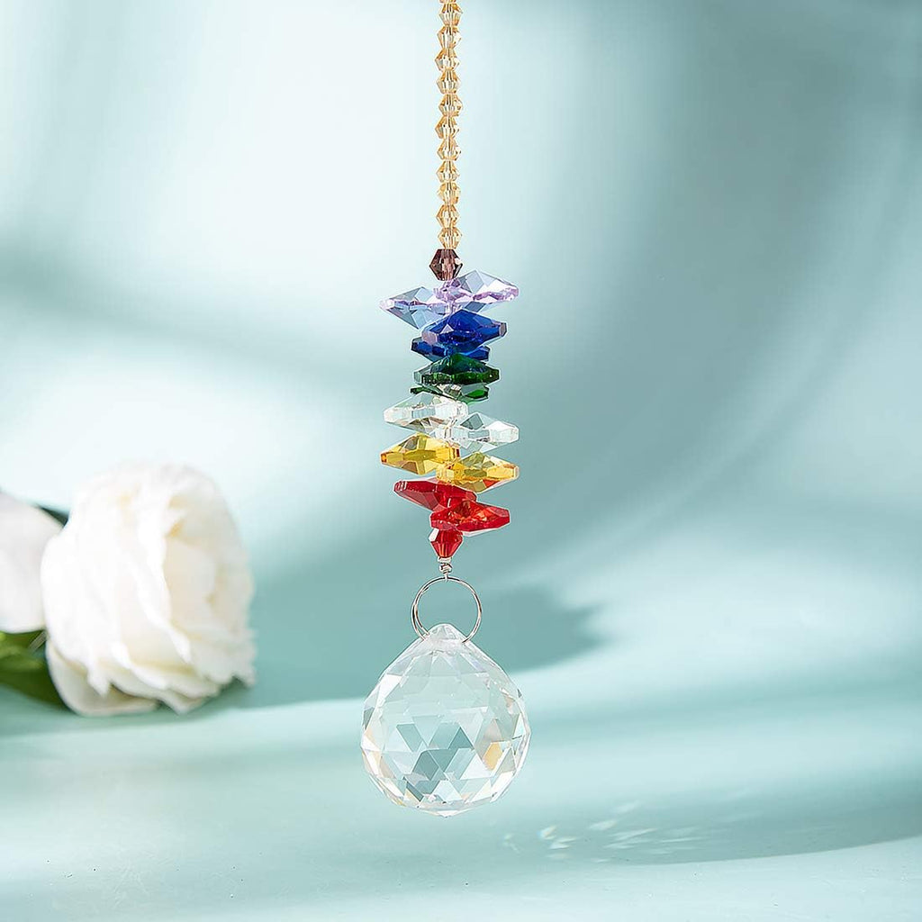 Lot 100pcs Clear Glass Octagon Beads for Crystal Chandelier Parts Replacement DIY Lamp Hanging Pendant Suncatcher