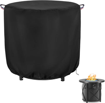 Fire Pit Cover Round, 30 Inch 600D Outdoor Propane Firepit Cover