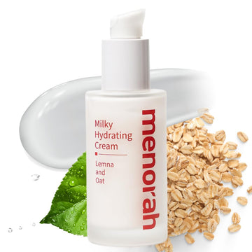 Milky Hydrating Cream with Lemna & Oat Extract - Ultra Lightweight Moisturizing Lotion for Sensitive & Dry Skin - Set of 169