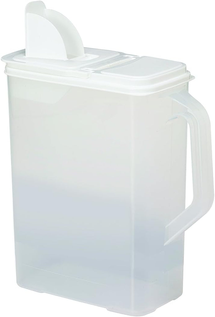 Pet Food Storage Containers - 2 Count Bird Seed Dispenser with Pour Tight Lids and Easy Pour Spouts, 8 Qt and 3.5 Qt