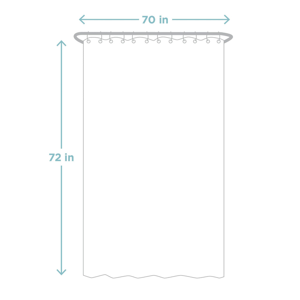 Water Repellent Shower Curtain Liner, Soft Microfiber Fabric Shower Liner or Curtain, Bone Colored, Machine