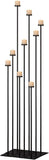 60'' Floor Candelabra Holder for 9 Arm Candlesticks,Tall Candle Holders, Black Metal Candle Stick Holders for Pillar
