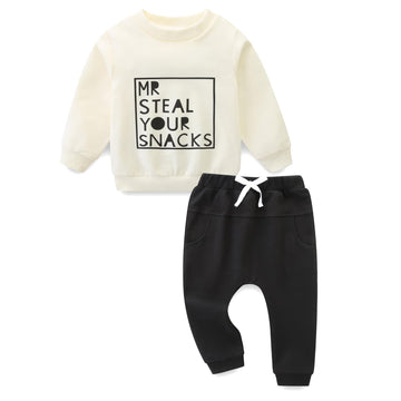 Boys Clothes Toddler Baby Fall Winter Clothes Long Sleeve Sweatshirt Pullover Tops + Joggers Pants Outfit Set