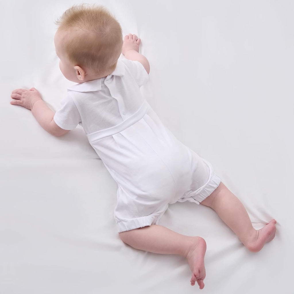 Baby Boy Baptism Outfit Cotton Romper