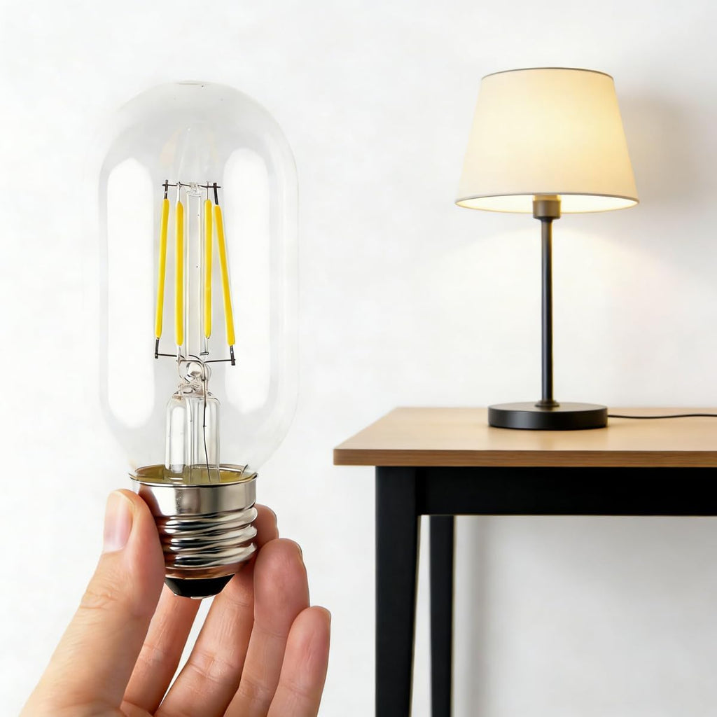 E26 LED Light Bulb, 6 Packs T45/T14 Non Dimmable 2700K Warm White LED Bulb, 4W Equivalent 40W, E26 Tubular Light