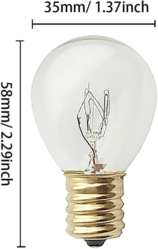 E17 40W Tungsten Incandescent Light Bulb S11 Light Bulb Clear Globe Bulb 150W Halogen Bulb Equivalent Lava lamp