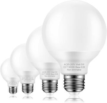 Bathroom Vanity Light Bulbs, 60W Equivalent, E26 Base, Daylight