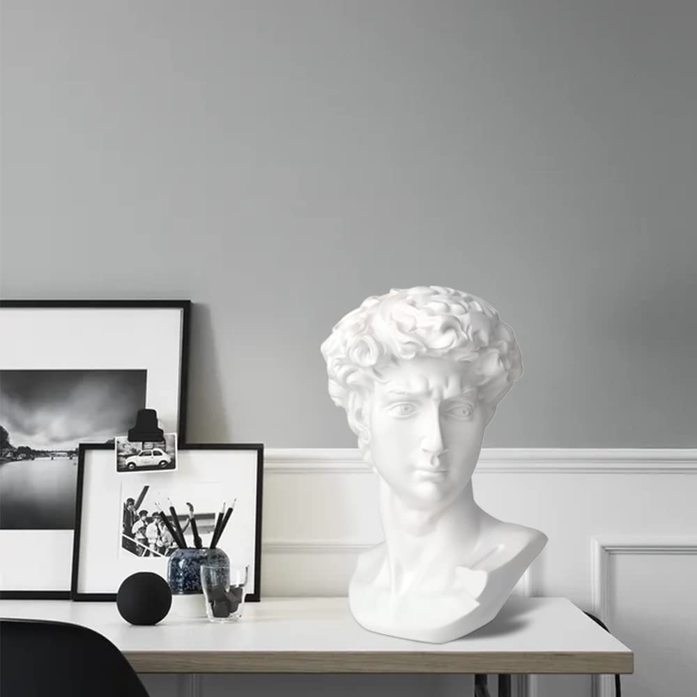 11in Greek Statue of David, Classic Head Bust