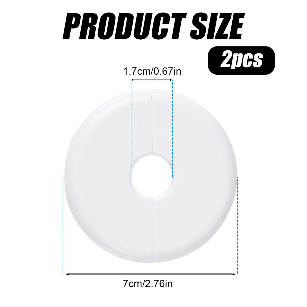 2pcs Wall Split Flange, Self-Adhesive Escutcheon Plate for 17mm Water Pipe