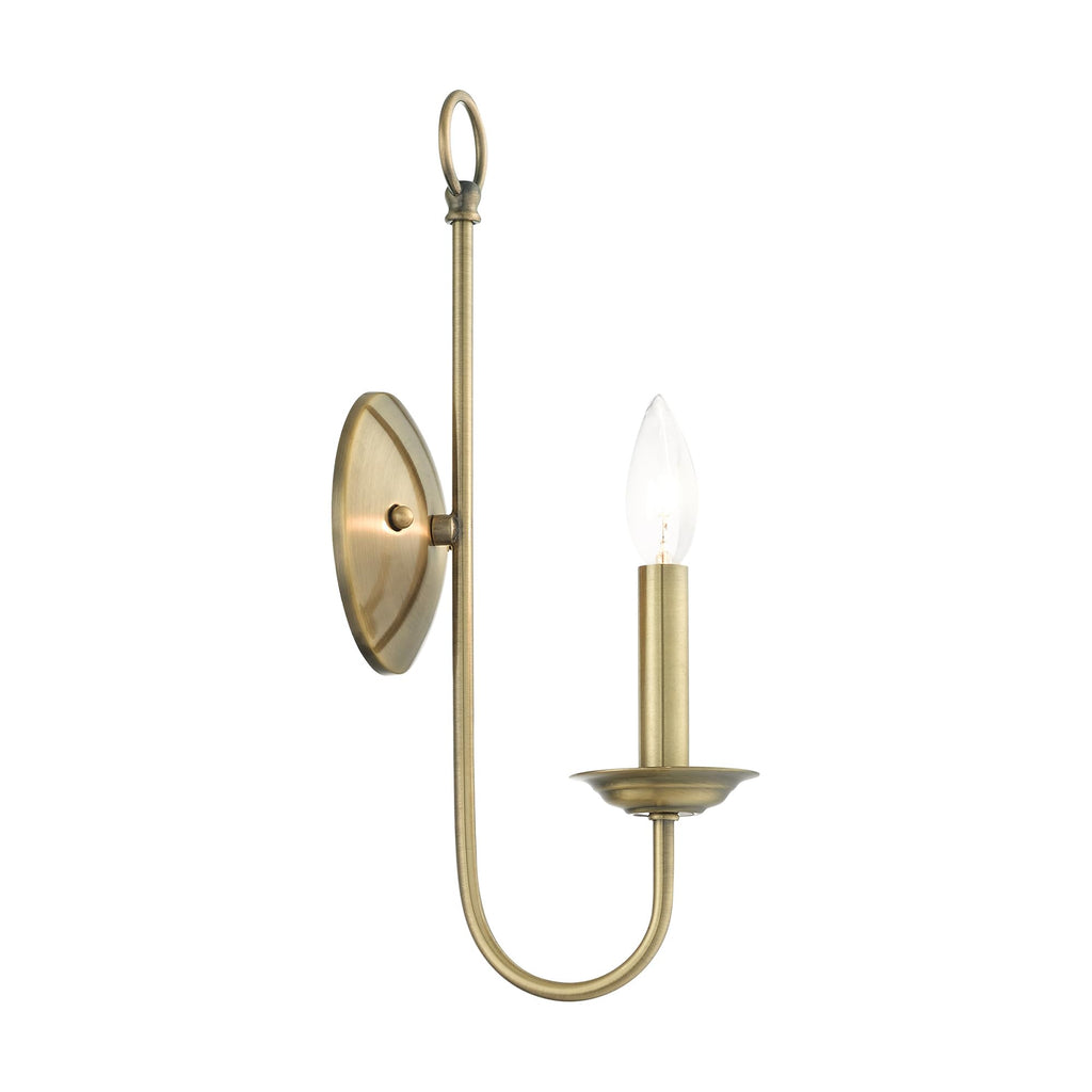 42681-01 1-Light Wall Sconce, Antique Brass